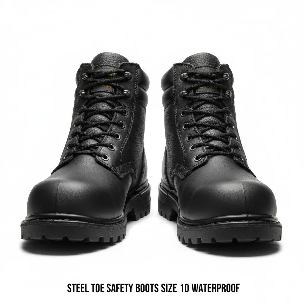 Steel Toe Safety Boots Size 10 Waterproof