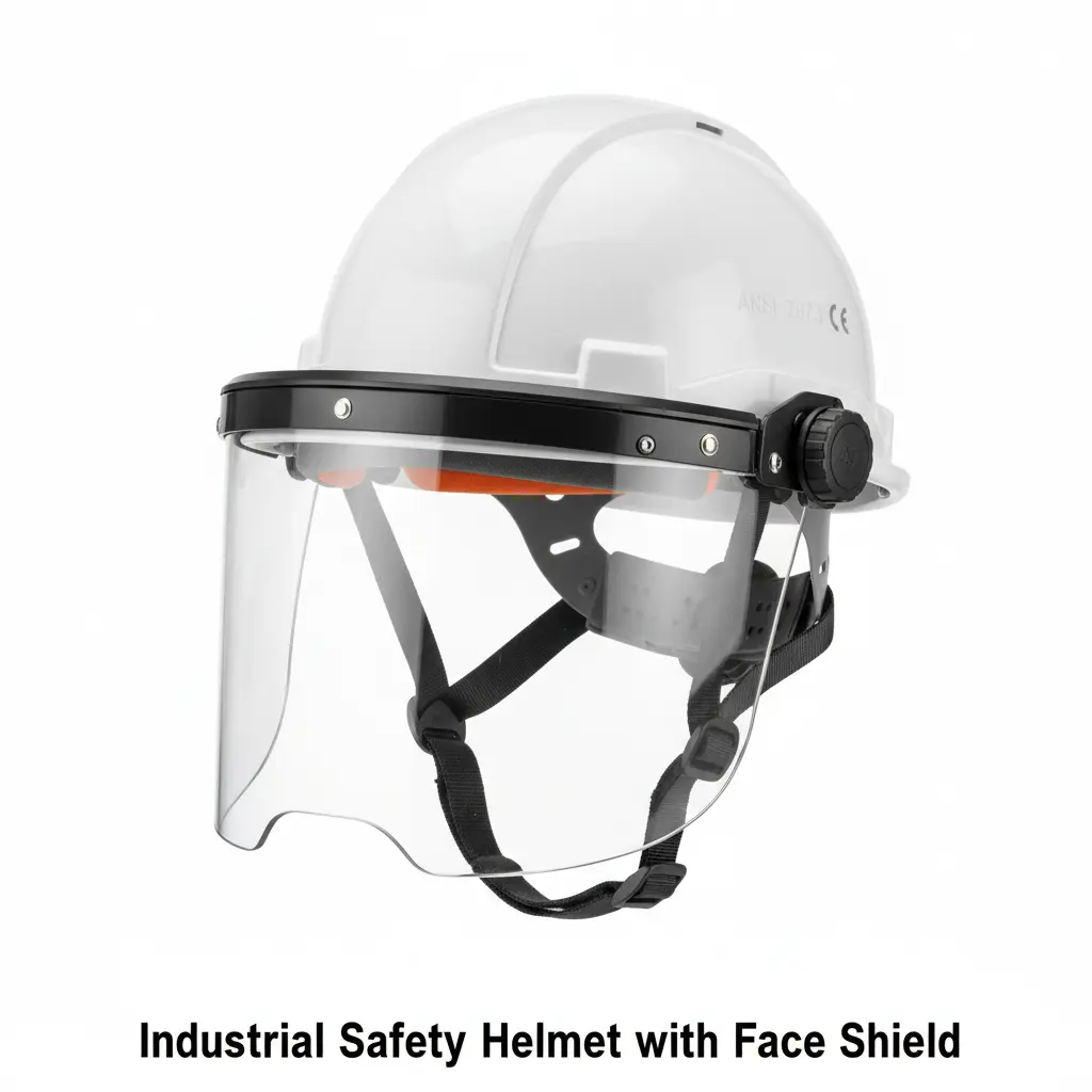 Industrial Safety Helmet with Face Shield